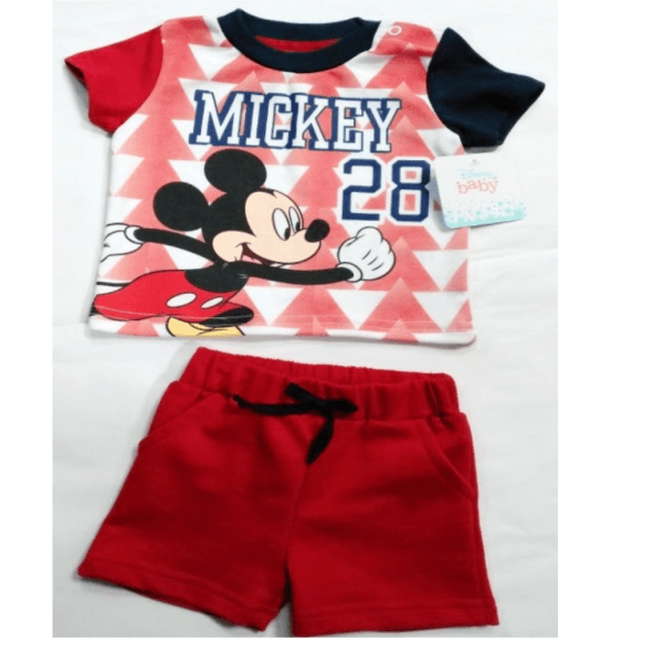 Set Of Mickey Unisex Short And T-shirt For Toddlers